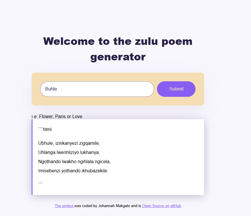 Poem Generator